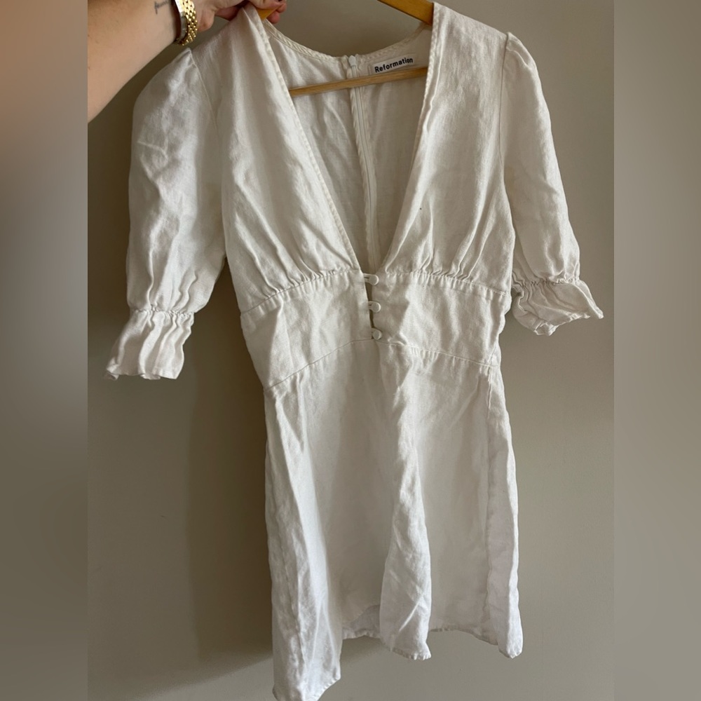 Reformation white dress size 4